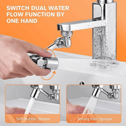 Arm Swivel Faucet Extension - 360° Rotating Kitchen Sink Tap Extender
