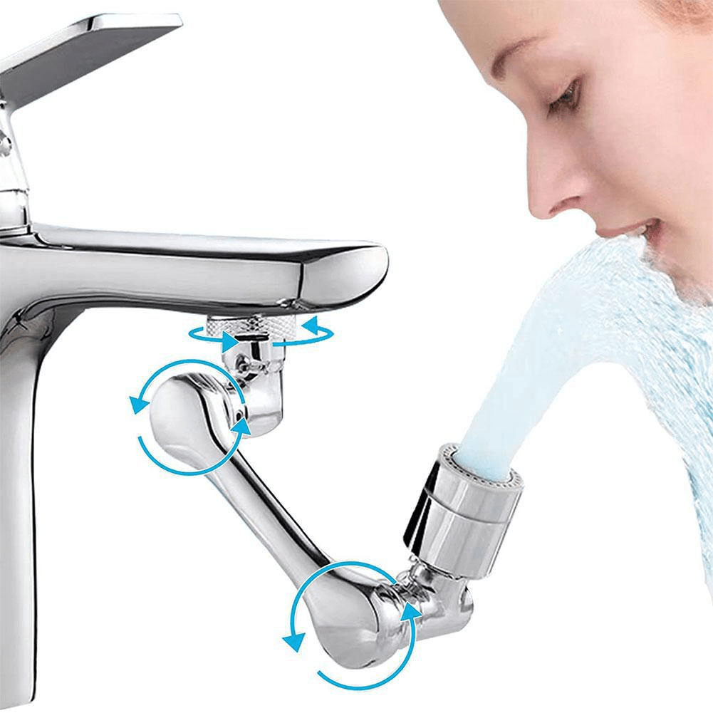 Arm Swivel Faucet Extension - 360° Rotating Kitchen Sink Tap Extender